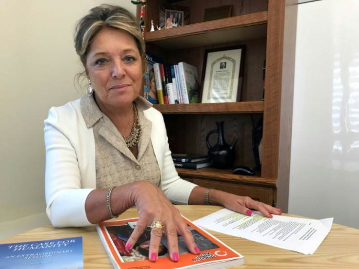 Yasmine Sherif, director of the UN agency Education Cannot Wait, poses during an interview with AFP in New York