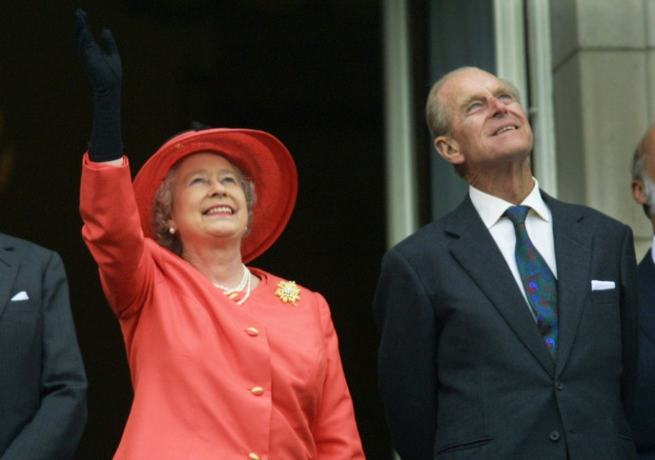 Queen Elizabeth II and her husband Prince Philip watched Concorde fly past from the Buckingham Palace balcony