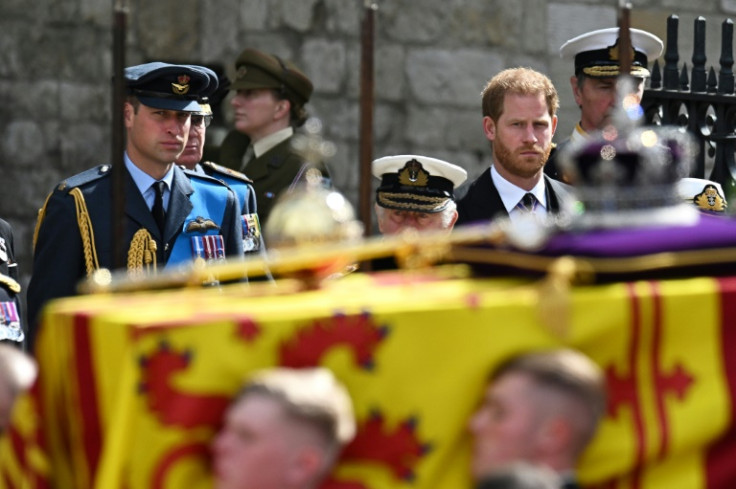 Prince William and his estranged brother Prince Harry joined their father King Charles III at the procession and funeral for Queen Elizabeth II