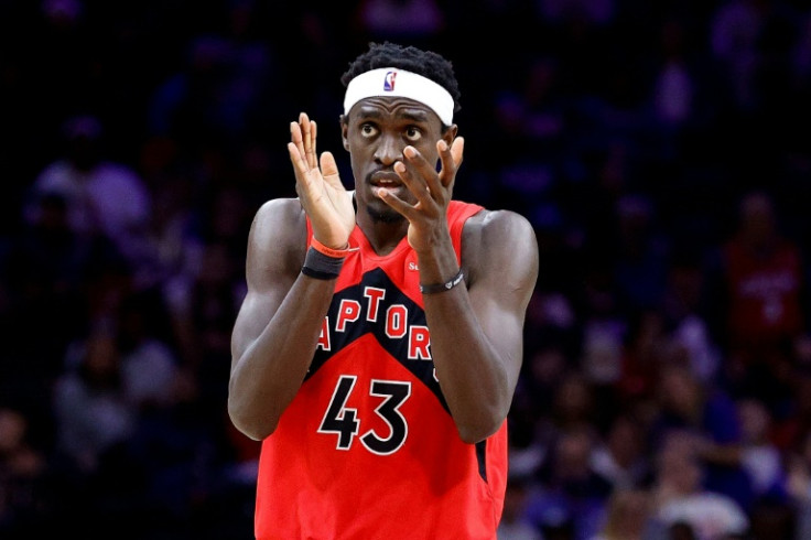 Pascal Siakam of the Toronto Raptors in the fourth quarter against the Philadelphia 76ers during Game Five of the Eastern Conference First Round at the Wells Fargo Center on April 25, 2022 in Philadelphia