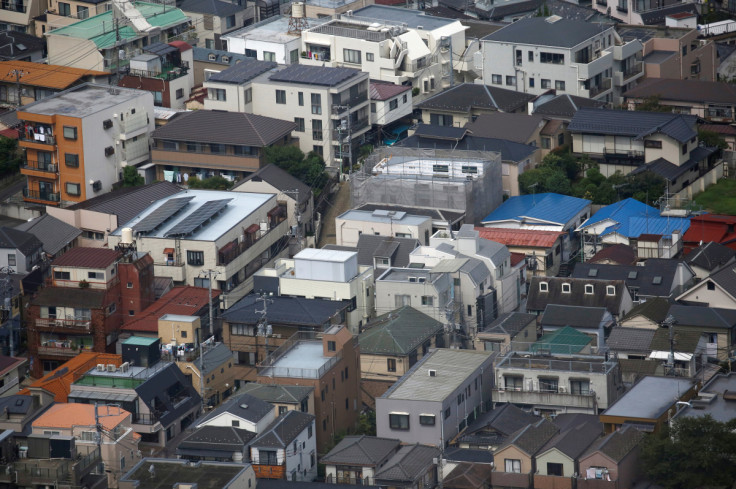 Residential and commercial buildings are pictured in Tokyo