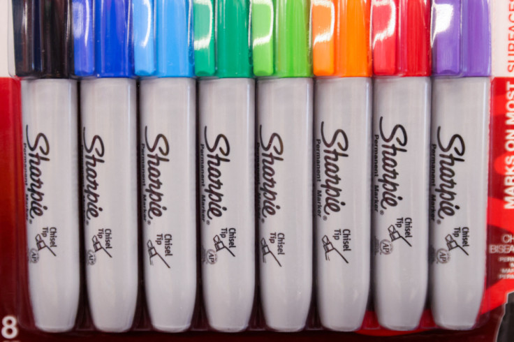 Sharpie markers owned by Newell Brands are seen for sale in a store in Manhattan, New York City