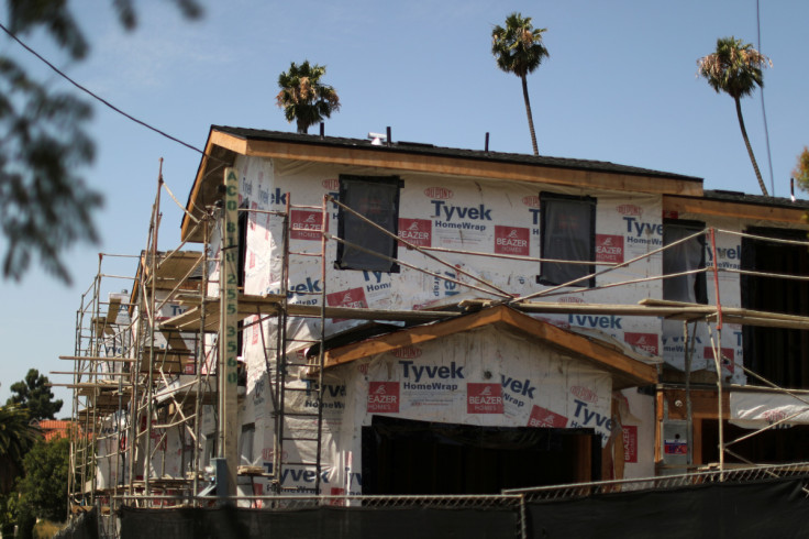A new apartment building housing construction site is seen in Los Angeles