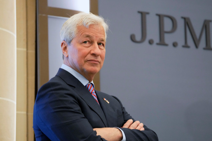 JP Morgan CEO Jamie Dimon looks on during the inauguration the new French headquarters of JP Morgan bank in Paris