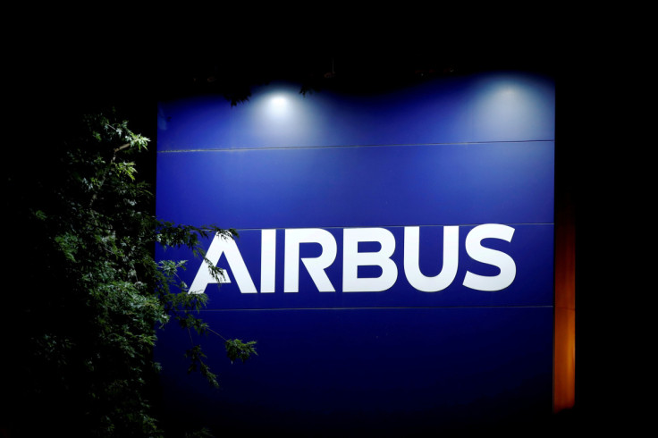 A logo of Airbus is seen at the entrance of its factory in Blagnac near Toulouse