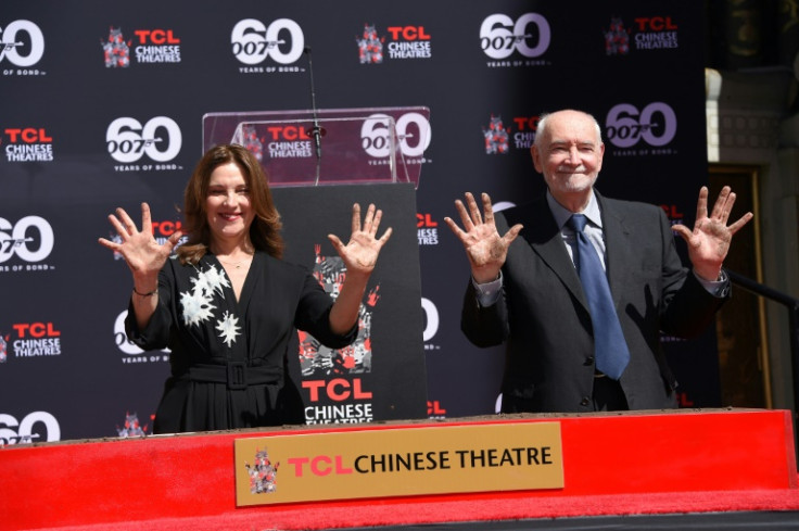 James Bond producers Michael Wilson and Barbara Broccoli had their handprints immortalized in cement at Hollywood's famous TCL Chinese Theatre, at a ceremony featuring actor Christoph Waltz