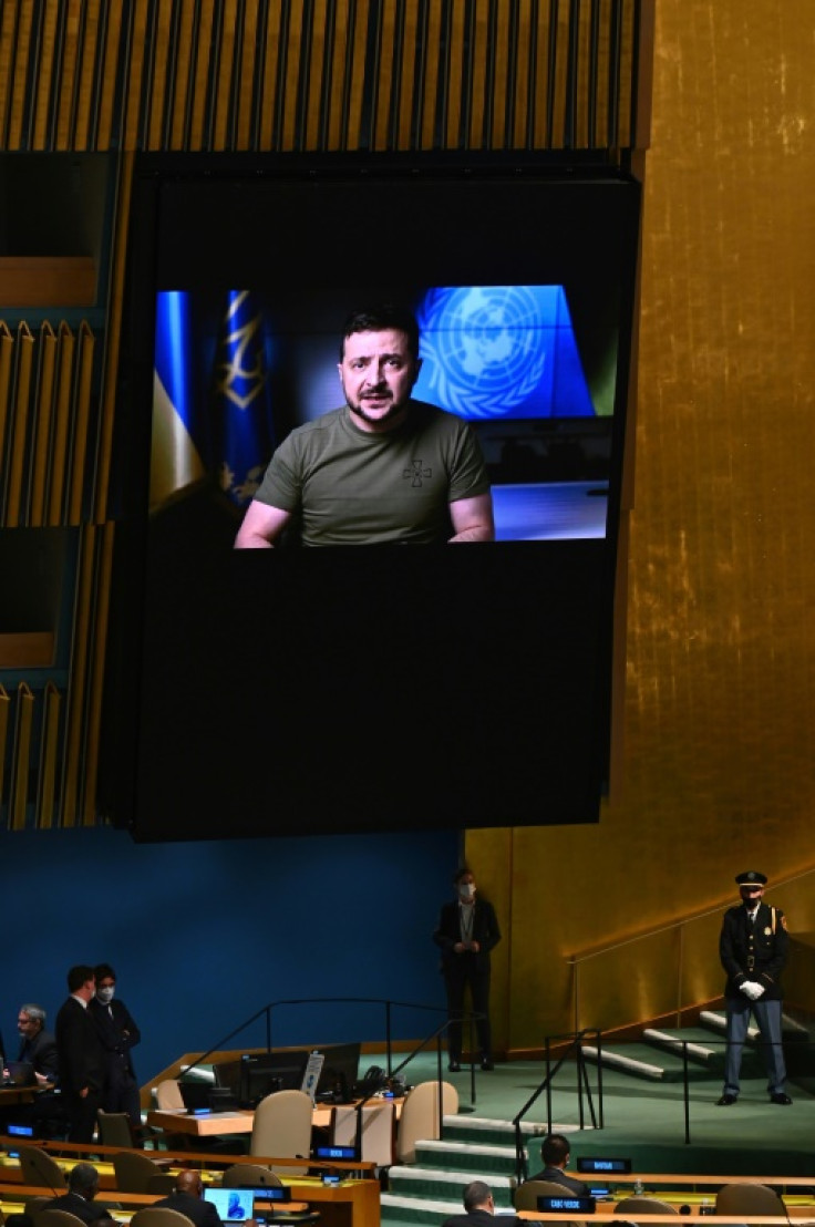 Ukrainian President Volodymyr Zelensky has warned the UN General Assembly that Russia is doing 