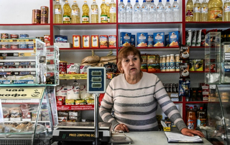 Unfazed: Nataliya, the Siversk grocer, who keeps on working despite the shelling