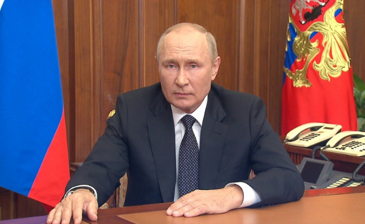 Russian President Vladimir Putin announces a new mobilization of reserve forces for the war in Ukraine in a televised address.