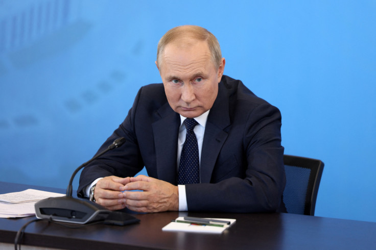 Russian President Vladimir Putin attends a meeting in Veliky Novgorod