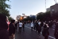 Protest over the death of Mahsa Amini, a woman who died after being arrested by the Islamic republic's "morality police", in Tehran