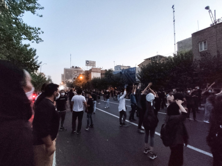 Protest over the death of Mahsa Amini, a woman who died after being arrested by the Islamic republic's "morality police", in Tehran