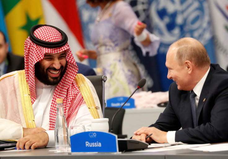 Russian President Vladimir Putin and Saudi Crown Prince Mohammed bin Salman attend the G20 leaders summit in Buenos Aires, Argentina November 30, 2018