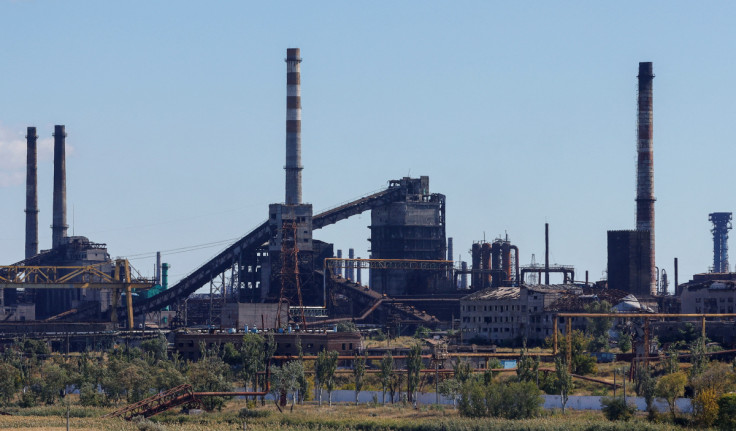 A view shows Azovstal steel mill in Mariupol