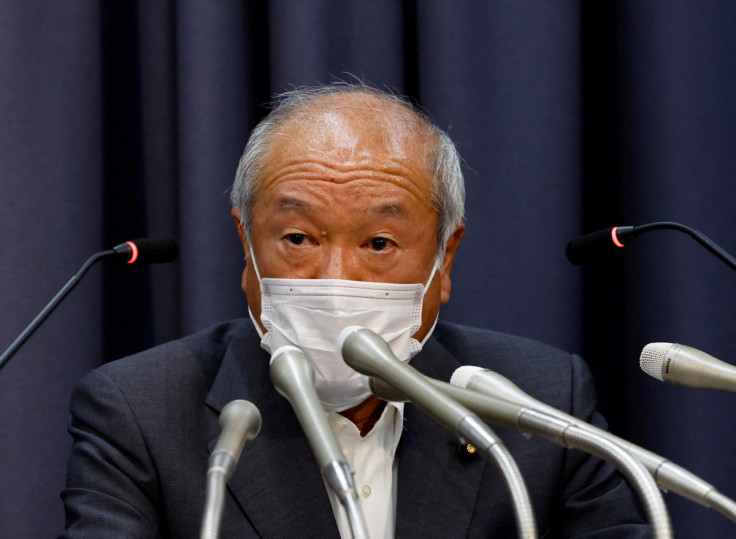Japan's Finance Minister Shunichi Suzuki speaks at a news conference after Japan intervened in the currency market for the first time since 1998 to shore up the battered yen in Tokyo