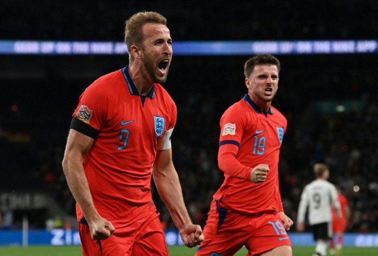 Harry Kane (left) completed England's comeback from 2-0 down to 3-2 up