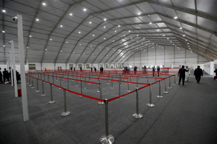 General view of the Soccer Fan Arrival Center at Qatar-Saudi border