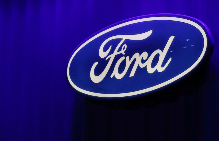 Ford logo is seen at the North American International Auto Show in Detroit, Michigan