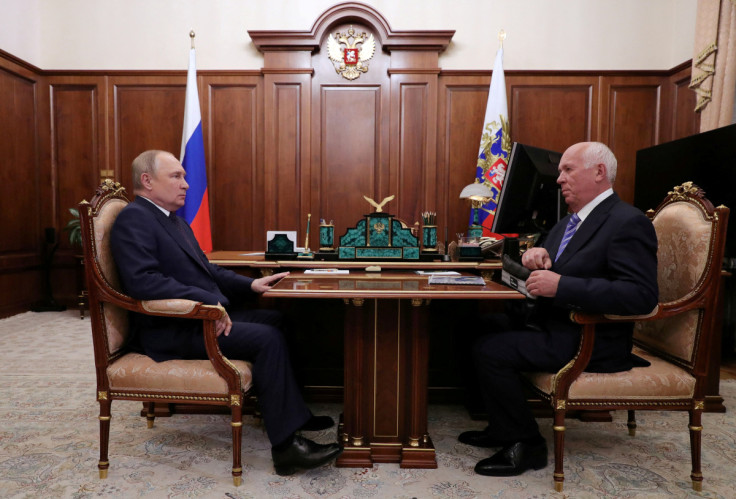 Russian President Vladimir Putin meets with Rostec CEO Sergey Chemezov in Moscow