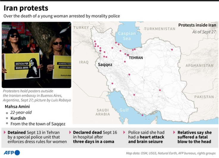 What we know of recent protests over the death of a young Iranian woman arrested by morality police.