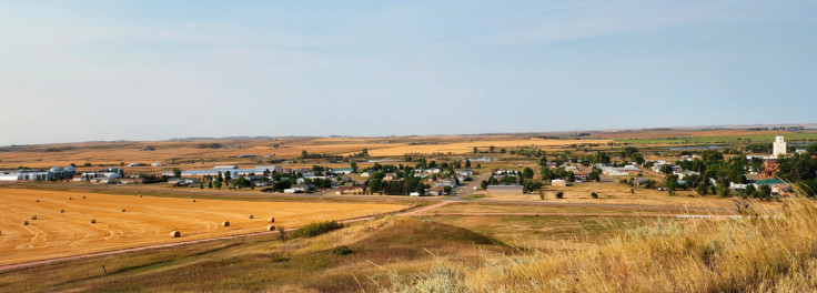 A view shows the city of Glen Ullin