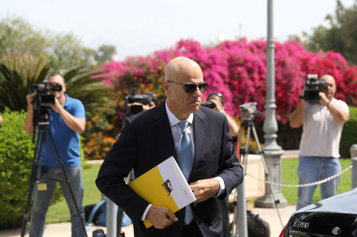 Claudio Descalzi, CEO of Italian energy company Eni arrives for a meeting with Cypriot President Nicos Anastasiades at the Presidential Palace in Nicosia