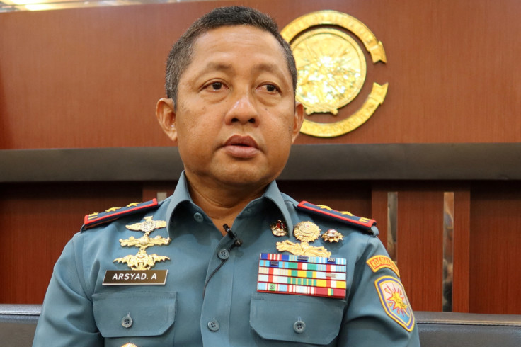 Arsyad Abdullah, Commander of the First Fleet, speaks during an interview with Reuters in Jakarta