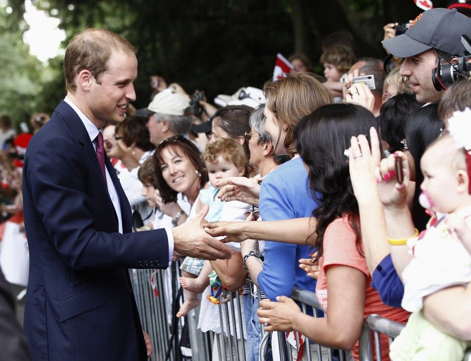  Britains Prince William greets spectators at Rideau Hall in Ottawa