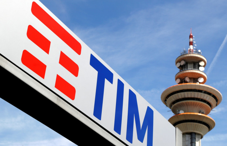Telecom Italia new logo is seen at the headquarter in Rozzano neighbourhood of Milan