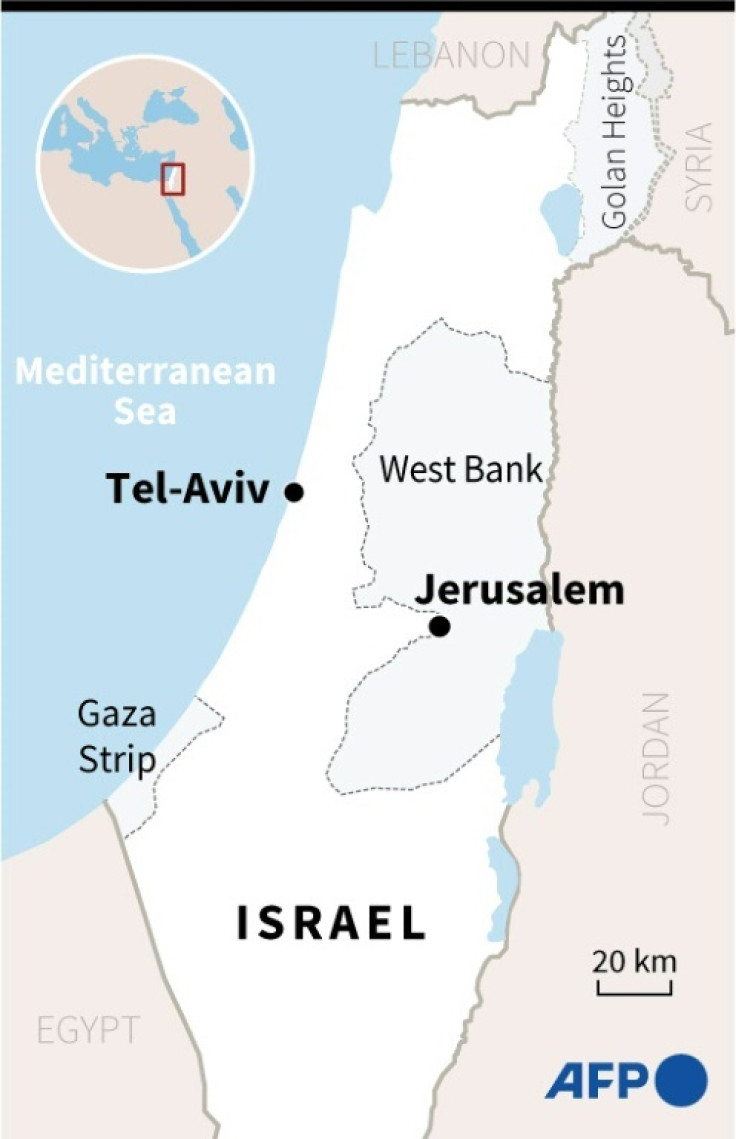 Map of Israel and Palestinian territories