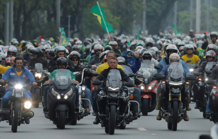 Bolsonaro led a motorbike rally on the eve of the election