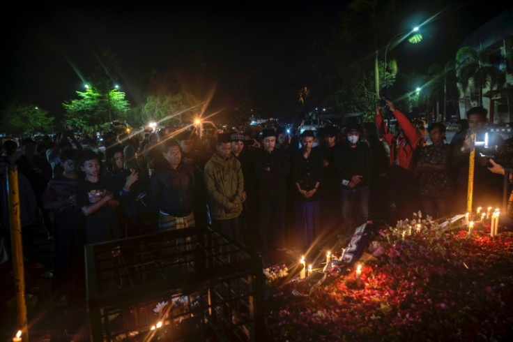Football fans held vigils across Indonesian cities