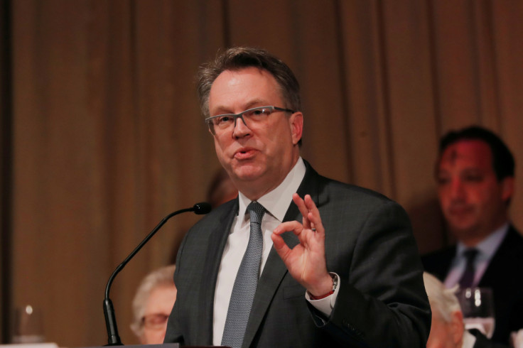 John C. Williams, president and CEO of the Federal Reserve Bank of New York speaks to the Economic Club of New York in the Manhattan borough of New York