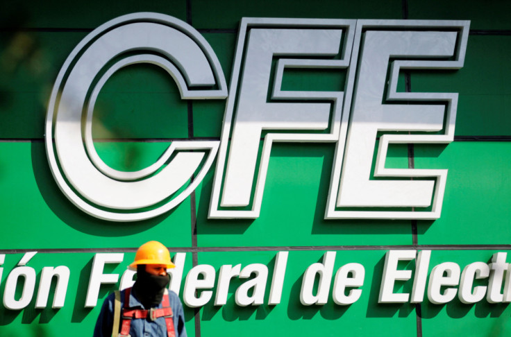 The logo of Mexico's state-run electric utility known as the CFE, is pictured at its building office in Monterrey