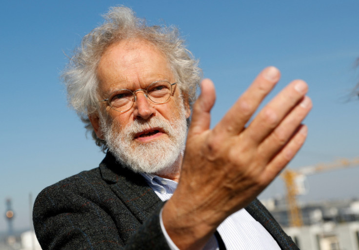 Austrian quantum physicist Anton Zeilinger gestures in Vienna