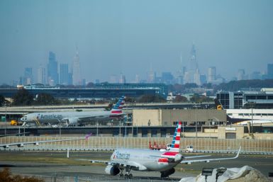 American Airlines planes are seen at the tarmac of JFK International Airport in New York