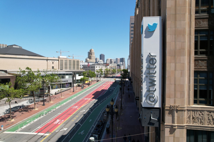 Signage for Twitter is seen at the company’s headquarters in San Francisco