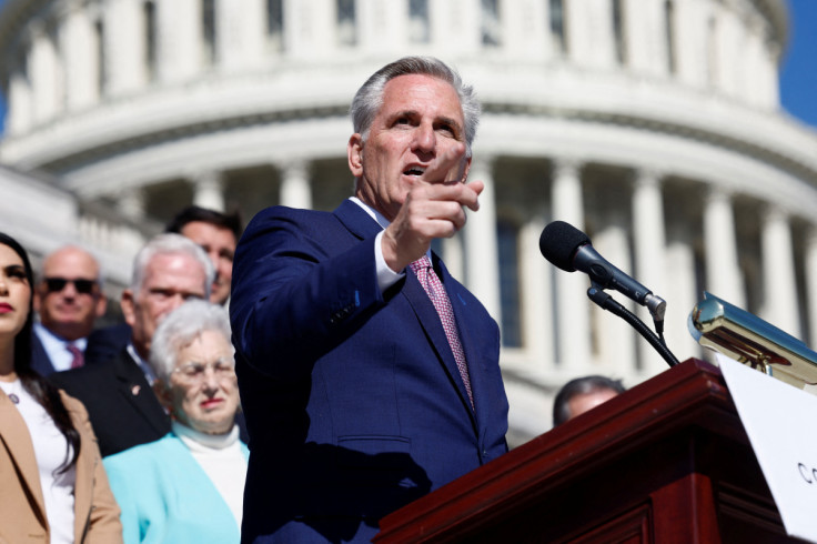 House Minority Leader McCarthy speaks during a news conference in Washington