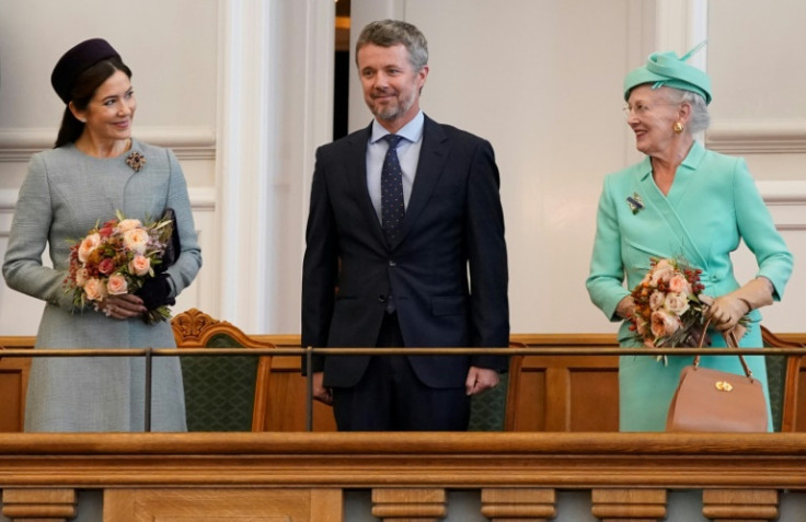 Crown Princess Mary, Crown Prince Frederik and Queen Margrethe attend the opening of parliament on October 4