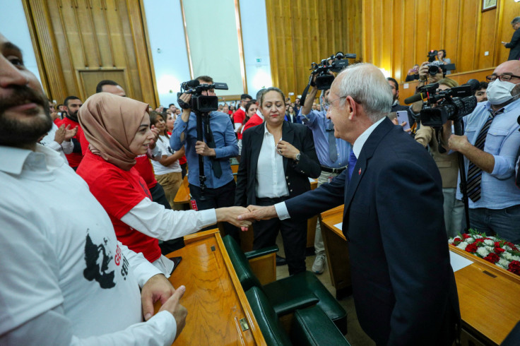 CHP leader Kilicdaroglu meets with his party members in Ankara