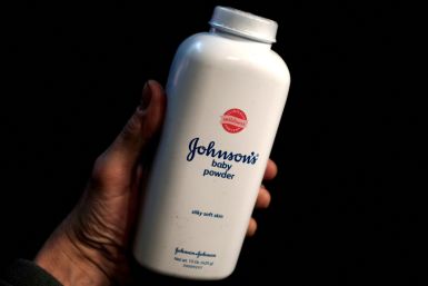 A bottle of Johnson's Baby Powder is seen in a photo illustration taken in New York