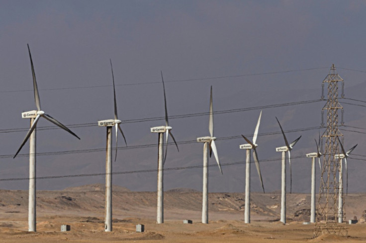 Zaafarana wind farm along Egypt's Gulf of Suez -- the country is targeting 42 percent of electricity output from renewables by 2035
