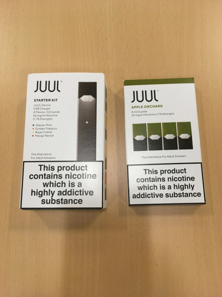 Juul e-cigarette starter kit is seen in this picture illustration