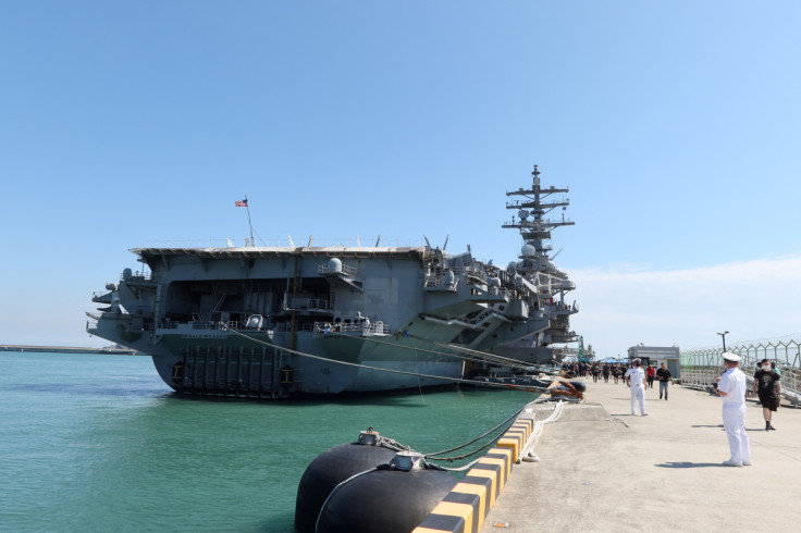 U.S. Navy aircraft carrier USS Ronald Reagan visits Busan