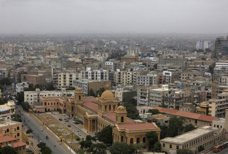 A view of the city skyline is pictured in Karachi
