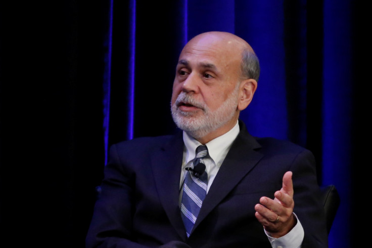 Former Federal Reserve Chairman Ben Bernanke speaks during a panel discussion in Atlanta