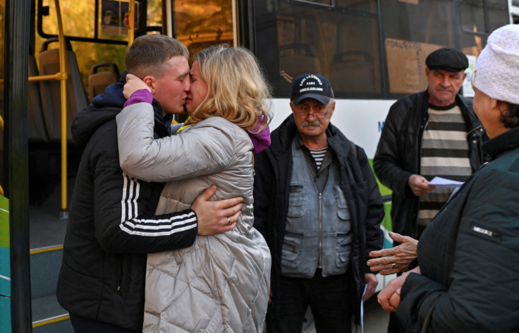 Russian reservists depart for military bases during mobilisation of troops in Omsk