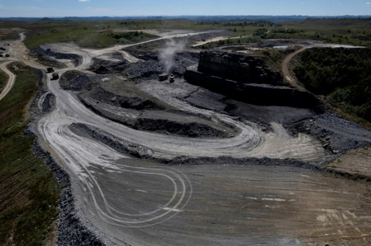 Aerial view of a coal mining operation near Lost Creek, a small town in eastern Kentucky