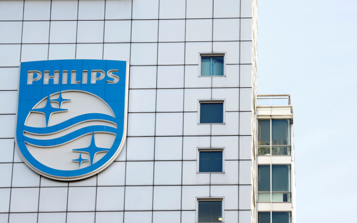 Logo of Dutch technology company Philips is seen at its company headquarters in Amsterdam