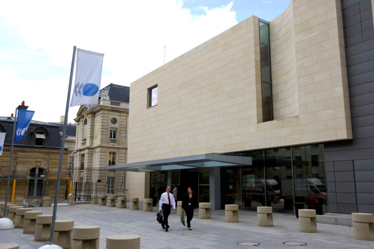 Outside view of the Organisation for Economic Cooperation and Development, (OECD) headquarters in Paris